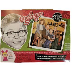 A Christmas Story Advent Calendar 24 1" Figures  Windows Filled w/ Festive Toys